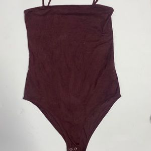 Spaghetti Strap Velvet Bodysuit